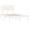 vidaXL Massivholzbett Weiß 120x190 cm