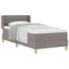 vidaXL Boxspringbett mit Matratze mit Kopfteil Taupe 90 x 190 cm Stoff
