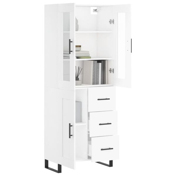 vidaXL Highboard Weiß 69,5x34x180 cm Holzwerkstoff