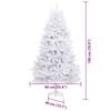 vidaXL K&uuml;nstlicher klappbarer Weihnachtsbaum Wei&szlig; 180 cm PVC und Stahl