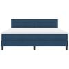 vidaXL Boxspringbett mit Matratze mit Kopfteil Blau 180 x 200 cm Stoff