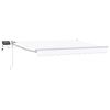 vidaXL Manuelle Gelenkarmmarkise mit LEDs Wei&szlig; 3,5 x 2,5 m