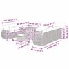 vidaXL Gartensofa-set mit Kissen 10 pcs Beige und Hellgrau Poly-Rattan