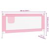 vidaXL Kleinkind-Bettschutzgitter Rosa 180x25 cm Stoff