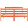 vidaXL Massivholzbett ohne Matratze Wachsbraun 135x190 cm Kiefernholz