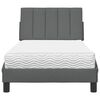 vidaXL Bett mit Matratze "Hanko" Dunkelgrau 80x200 cm Stoff
