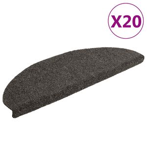 vidaXL Stufenmatten Selbstklebend 20 Stk. 65x21x4 cm Anthrazit Halbrund Gro&szlig;
