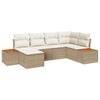 vidaXL Gartensofa-set 6 Stk. Beige Poly-Rattan