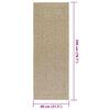 vidaXL Teppich ZIZUR Beige 80x200 cm Jute-Optik Indoor und Outdoor