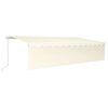 vidaXL Markise Manuell Einziehbar mit Rollo 6x3 m Creme