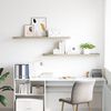 vidaXL Schwebende Wandregale 2 Stk. Eichefarben 120x23,5x3,8 cm MDF