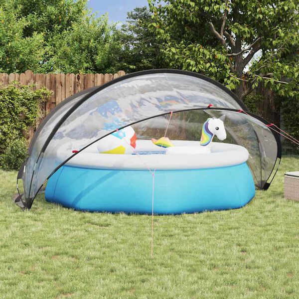 vidaXL Pool-Dome Transparent 405 x 405 x 192 cm PVC
