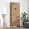 vidaXL Highboard mit Schubladen 2 pcs Artisan-Eiche 69,5 x 34 x 180 cm