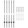 vidaXL Zaunpfosten 5 pcs Grau 100 cm Stahl