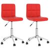 vidaXL Esszimmerst&uuml;hle 2 Stk. Drehbar Rot Kunstleder
