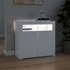 vidaXL Sideboard mit LED-Leuchten Wei&szlig; 80x35x75 cm