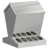 vidaXL H&uuml;hnerf&uuml;tterer Silber 30 x 30 x 39 cm Verzinkter Stahl