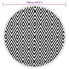 vidaXL Outdoor-Teppich ARAKIL Wei&szlig; und Schwarz &Oslash;120 cm PP