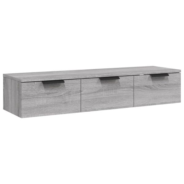 vidaXL Wandschrank Grau Sonoma 102x30x20 cm Holzwerkstoff