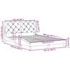 vidaXL Bettgestell ohne Matratze Creme 120x200 cm Stoff