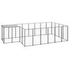 vidaXL Hundezwinger Schwarz 8,47 m&sup2; Stahl