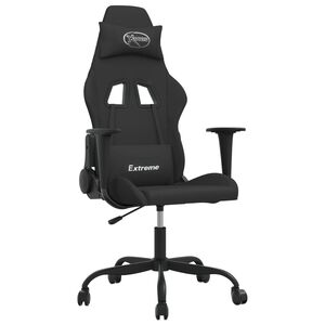 vidaXL Gaming-Stuhl Schwarz Stoff