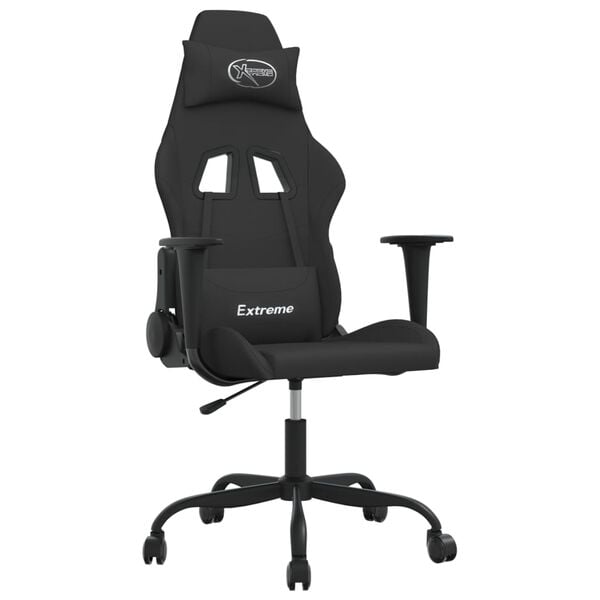 vidaXL Gaming-Stuhl Schwarz Stoff