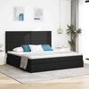 vidaXL Bett mit Stauraum und LED Schwarz 200 x 200 cm Polyester