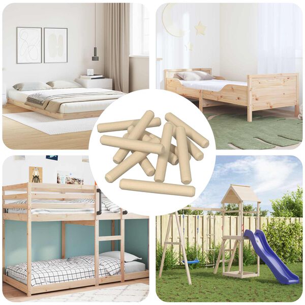 vidaXL Holzd&uuml;bel 12000 pcs Braun Massivholz