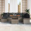 vidaXL Garten-Sofa-Set mit Kissen 9 pcs Grau