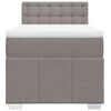 vidaXL Boxspringbett mit Matratze Taupe 100x200 cm Stoff