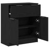 vidaXL Sideboard Schwarz Eichen-Optik 60 x 30 x 70 cm Holzwerkstoff