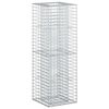 vidaXL Gabionen Hochbeet Silber 50 x 50 x 150 cm Verzinkter Stahl
