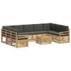 vidaXL Outdoor-Sofagarnitur 10 pcs Wei&szlig; und Anthrazit 59 x 59 x 37 cm
