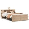 vidaXL Massivholzbett mit Regal ohne Matratze 150x200 cm Kiefer