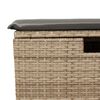vidaXL 9-tlg. Garten-Sofagarnitur mit Kissen Beige Poly Rattan