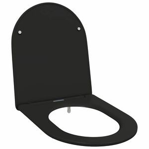 vidaXL Toilettensitz Schwarz 44 x 36,4 x 3,4 cm Duroplast
