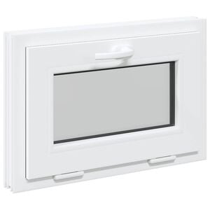 vidaXL Kellerfenster RISOR 60 x 40 cm PVC und Glas Wei&szlig;