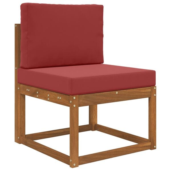 vidaXL Sofakissen f&uuml;r drau&szlig;en 2 pcs Weinrot Polyester