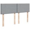 vidaXL Boxspringbett mit Matratze Hellgrau 140x200 cm Stoff