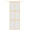vidaXL Schiebetür Golden 76x205 cm Matt ESG-Glas und Aluminium