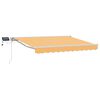 vidaXL Manueller Markisenrahmen mit LEDs Sand 5 x 3,5 m