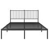 vidaXL Bettgestell mit Kopfteil Metall Schwarz 140x190 cm