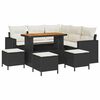 vidaXL Gartensofa-set 9 stk. Schwarz Poly-Rattan