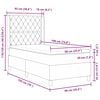 vidaXL Boxspringbett mit Matratze mit Kopfteil Rosa 90 x 190 cm Samt