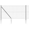 vidaXL Schwei&szlig;drahtzaun mit Spikes 10 x 1 m (B x H)
