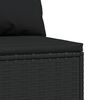 vidaXL Garten-Mittelsofas mit Kissen 2 Stk. Schwarz Poly Rattan