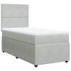 vidaXL Boxspringbett mit Matratze Hellgrau 80x200 cm Samt
