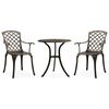 vidaXL 3-tlg. Bistro-Set Aluminiumguss Bronzen