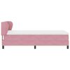 vidaXL Boxspringbett mit Matratze mit Kopfteil Rosa 90 x 190 cm Samt